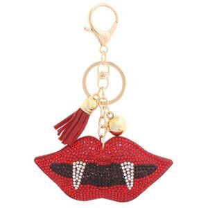 Vampire Lips Keychain & Vampy Purse Charm
